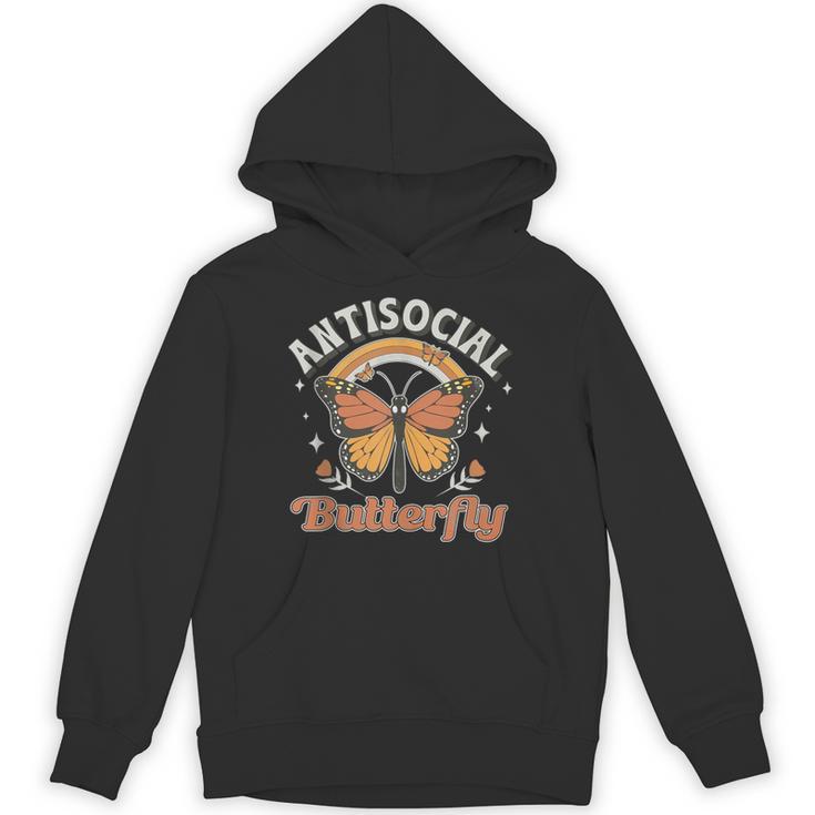 Antisocial Butterfly Tee For Introvert Men Women Girls Unisex Hoodie