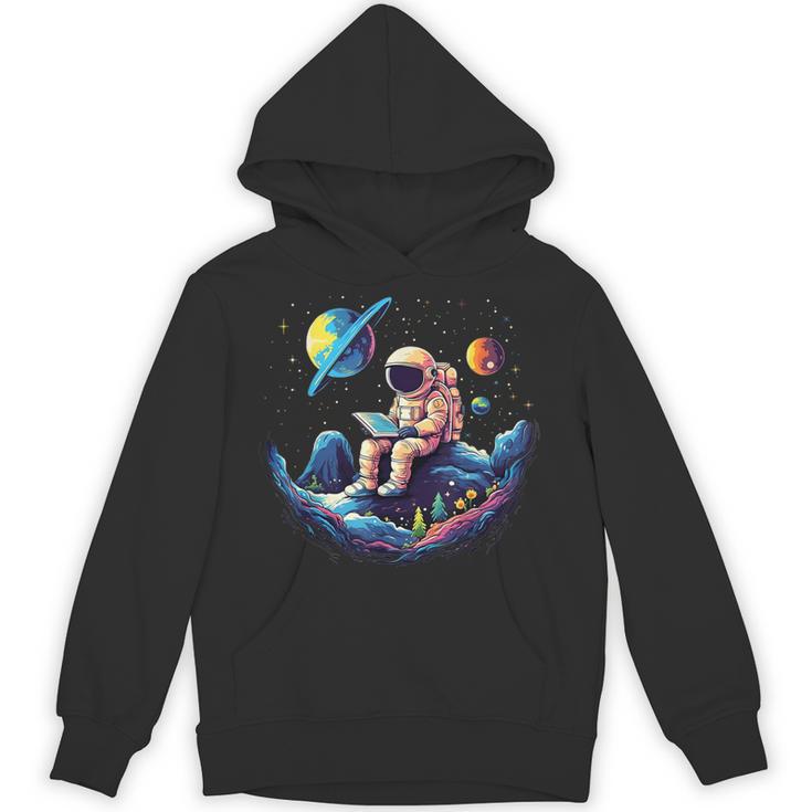 Astronaut Reading Book In Space Books Lover Bookworm Unisex Hoodie