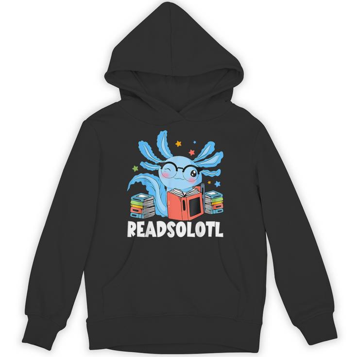 Axolotl Read Book Kawaii Reading Books For Men Women Unisex Hoodie
