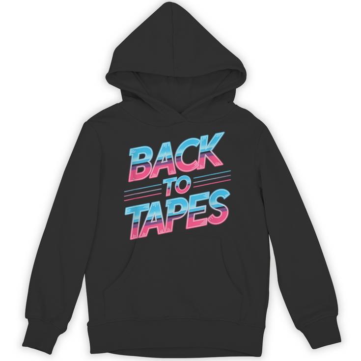 Back To Tapes Retro Cassette Mixtape 80s Nostalgia Unisex Hoodie