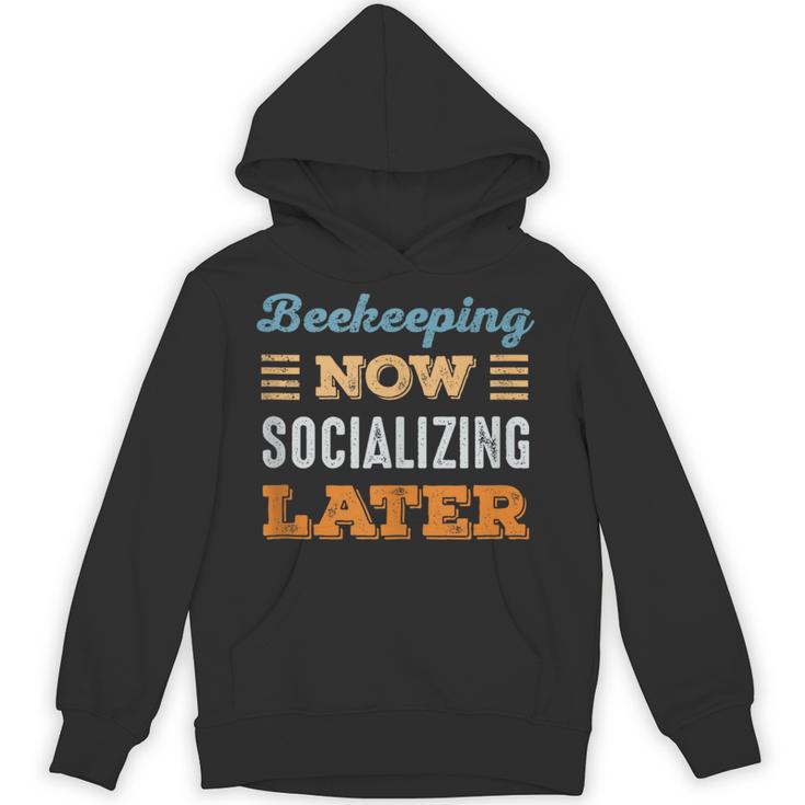 Beekeeping Now Minimal Socializing Introvert Vintage Unisex Hoodie
