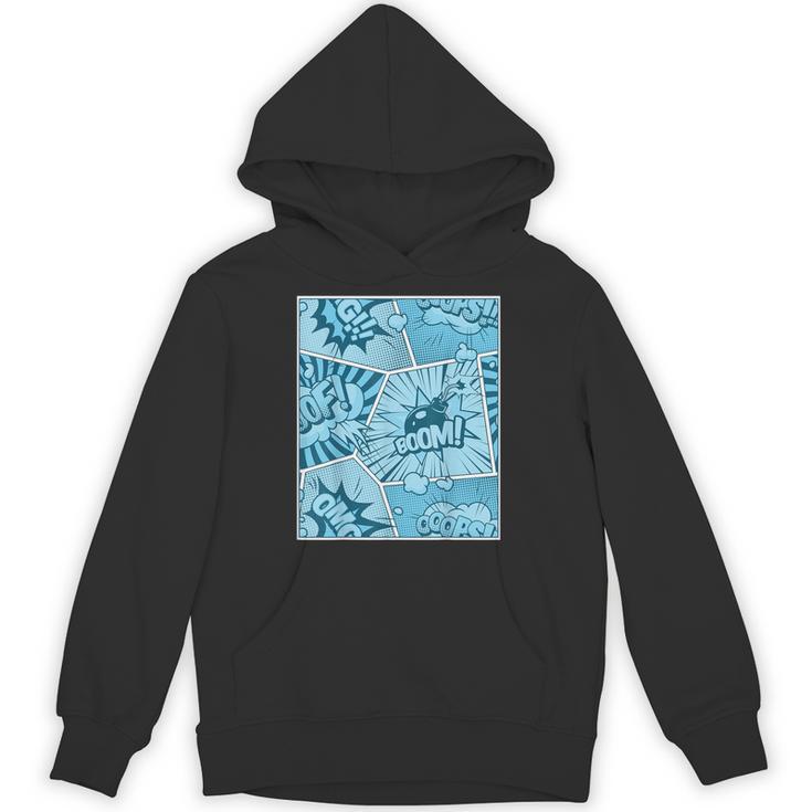 Blue Comic Book Blue Graphic Unisex Hoodie