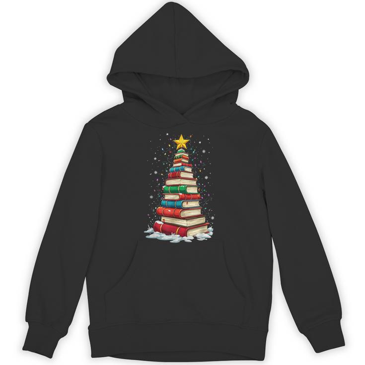 Book Christmas Tree Book Lover Teacher Librarian Unisex Hoodie