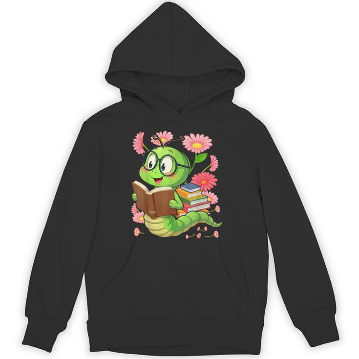 Book Worm Costume World Book Day Cute Kawaii Worm Reading Unisex Hoodie