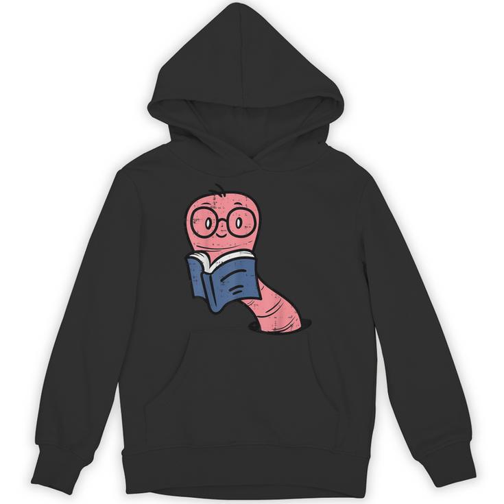 Book Worm Pun Read Reading Librarian America Men Women Kids Unisex Hoodie