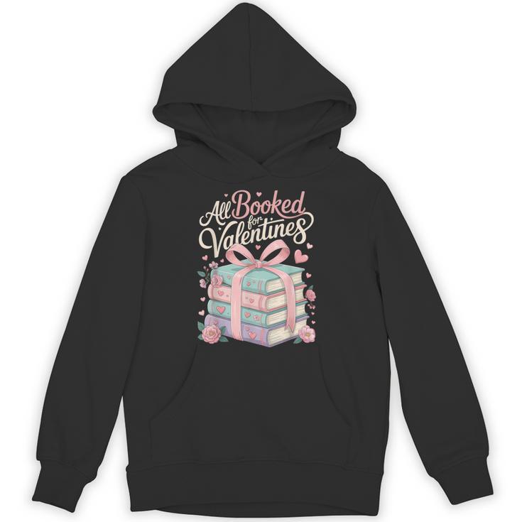 All Booked For Valentines Stacked Books Unisex Hoodie