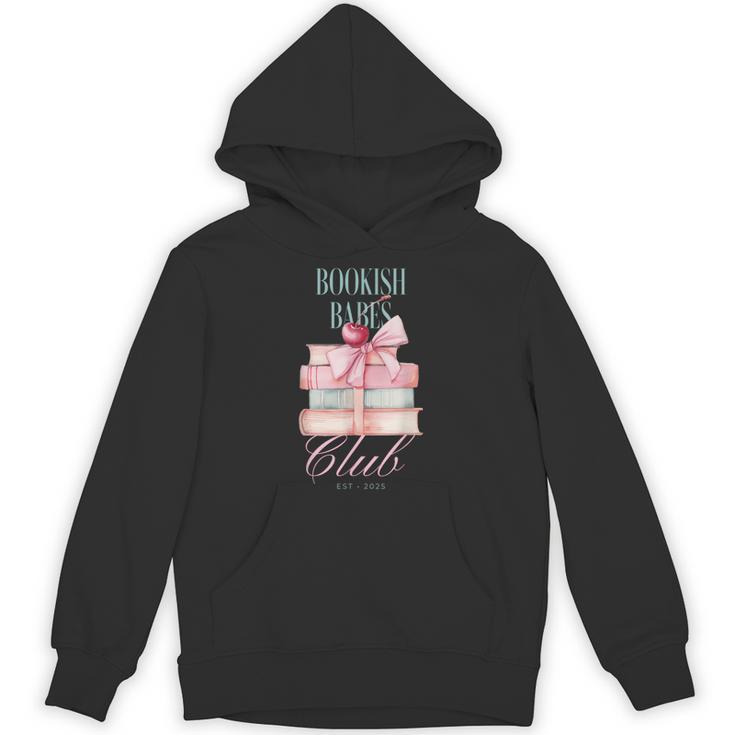 Bookish Babes Club Cute Pink Book Stack With Bow Unisex Hoodie