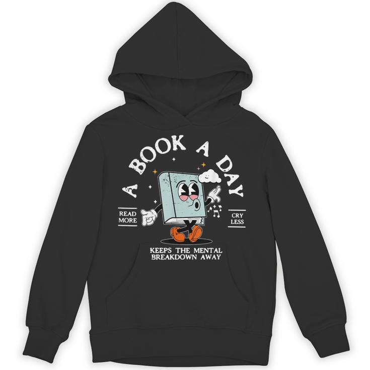 Bookish Mental Health Book A Day Retro Read More Book Unisex Hoodie