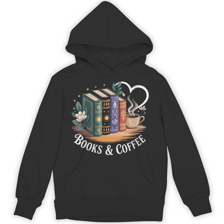 Books And Coffee Book Lover Bookish Green Book Theme Reading Unisex Hoodie