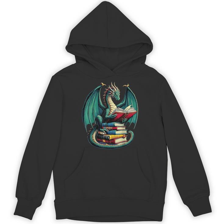Books Dragon Reading Book Lover Unisex Hoodie