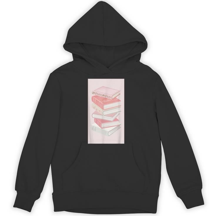 Books Flowers Art Flower Stack Pastel Feminine Unisex Hoodie