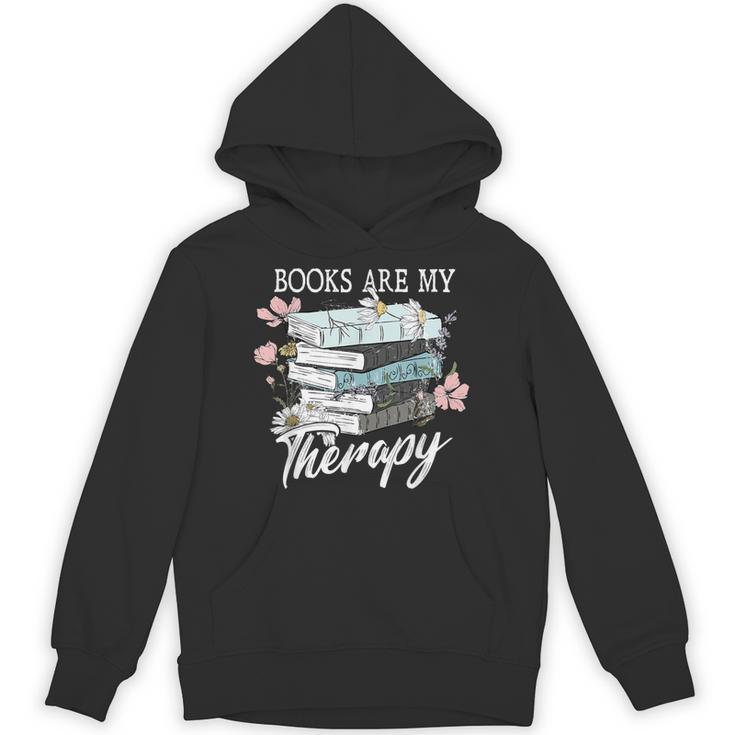Books Are My Therapy Summer Reading Book Lovers Unisex Hoodie