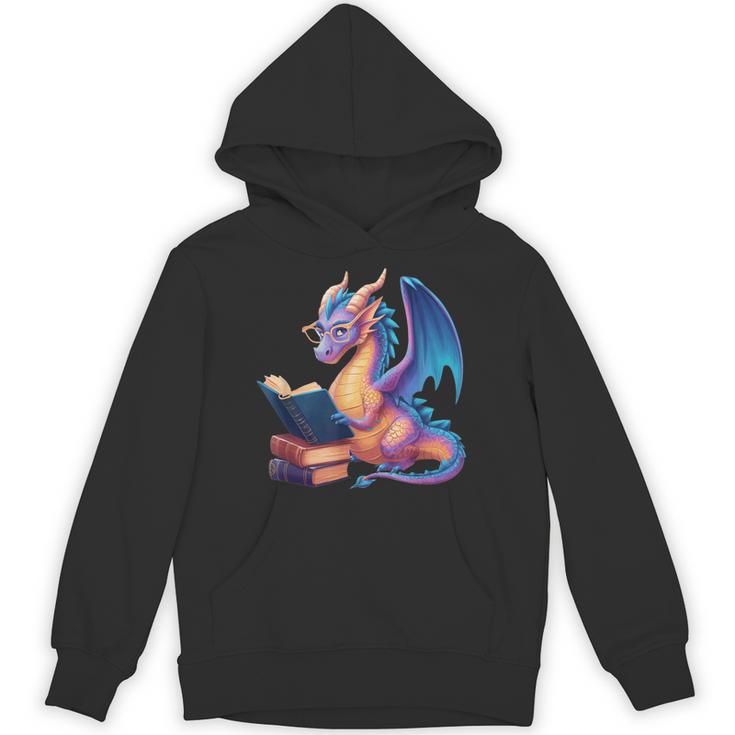Bookworm Book Lover Women Girls Dragon Reading Unisex Hoodie