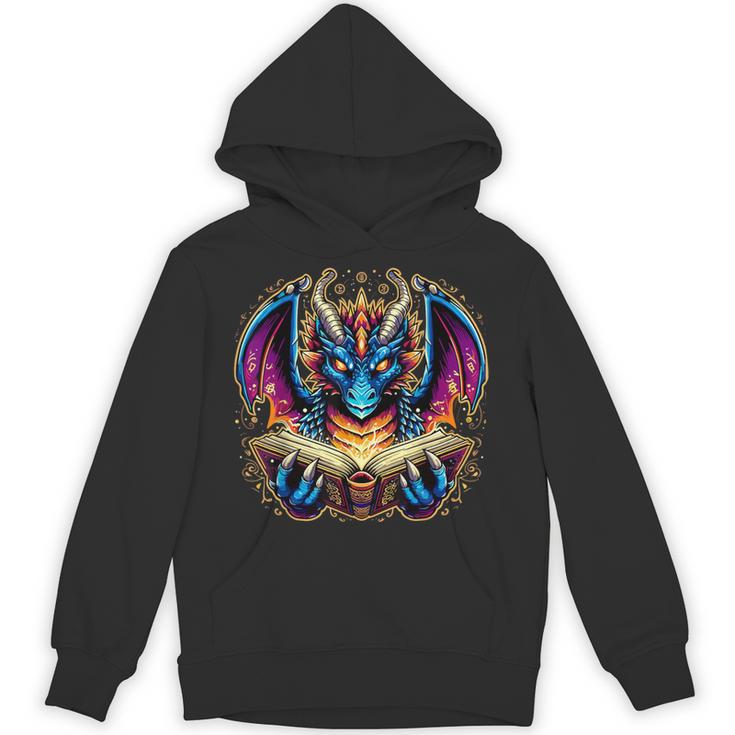 Bookworm Dragon Reading Book Lover Unisex Hoodie