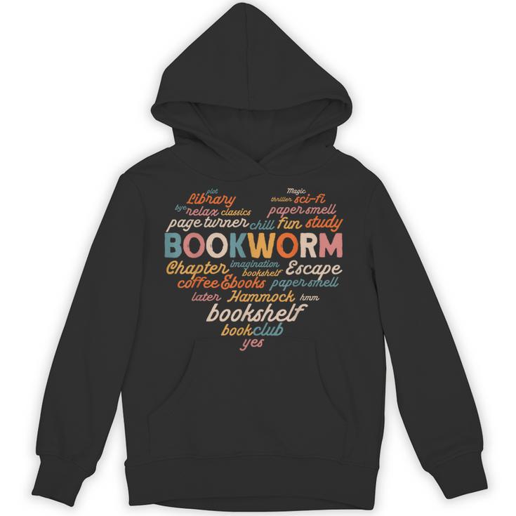 Bookworm Words Heart Book Lover Reader Reading Fun Unisex Hoodie