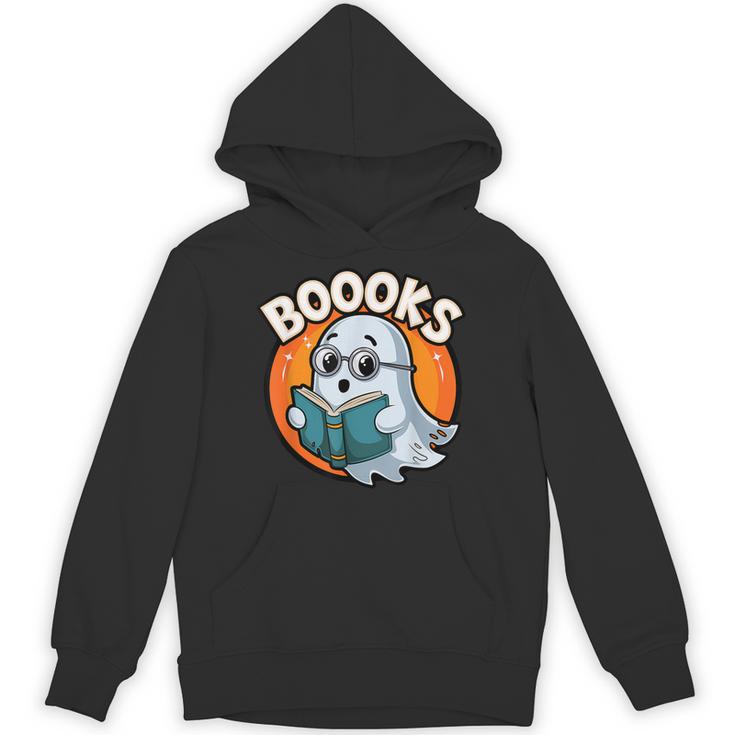 BOOOKS Cute Ghost Reading Books  Halloween Unisex Hoodie
