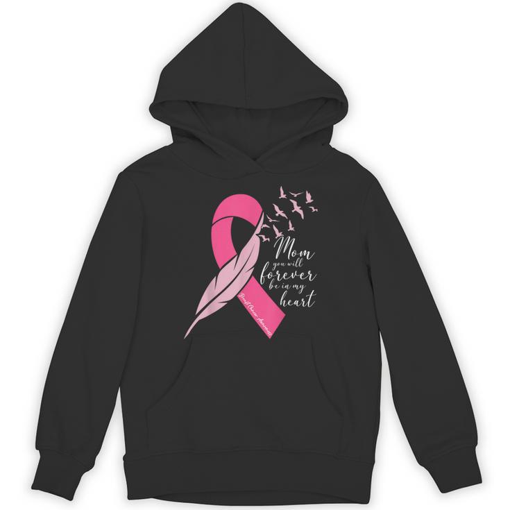 Breast Cancer Awareness In Memory Of Mom Butterfly Pink Unisex Hoodie