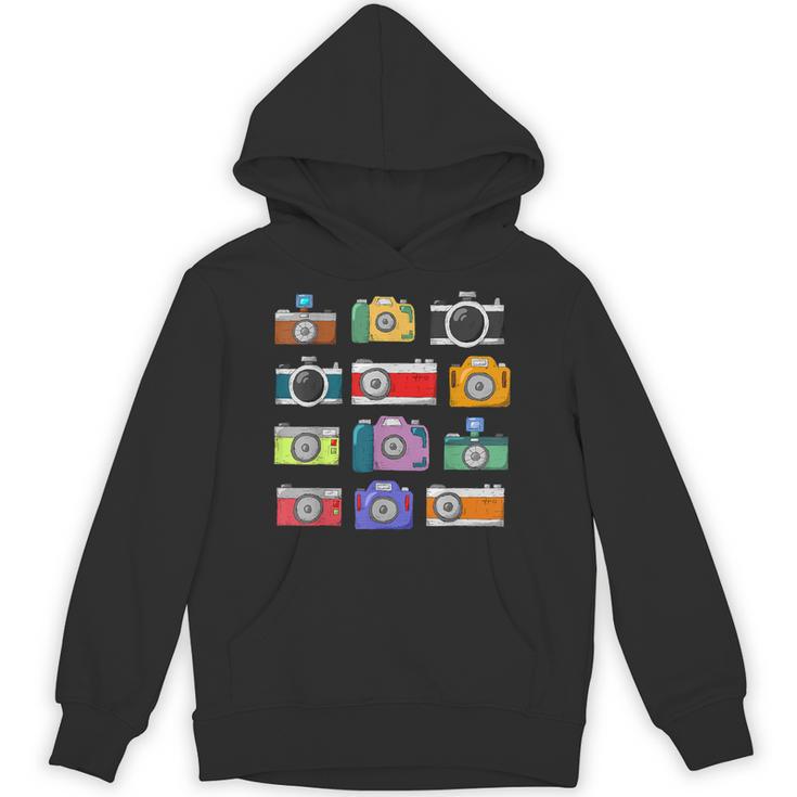 Camera Hand Drawn Old Nostalgia Retro Lens Styles Unisex Hoodie