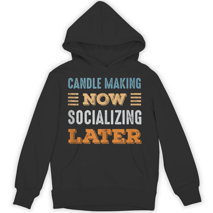 Candle Making Now Minimal Socializing Introvert Vintage Unisex Hoodie