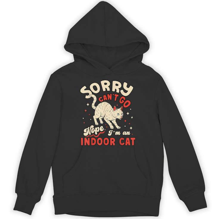 Cat Lover Sorry Cant Go Im An Indoor Introvert Cat Mom Unisex Hoodie
