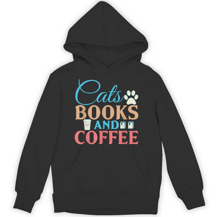 Cats Books And Coffee Unisex Hoodie