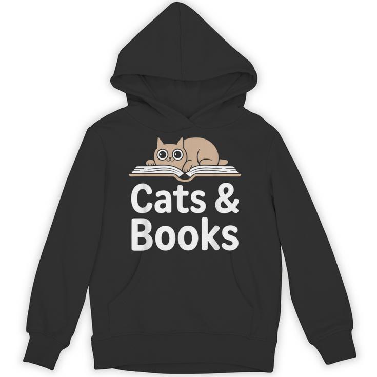 Cats And Books Unisex Hoodie