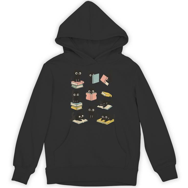 Cats Reading Books Cat Lover Unisex Hoodie