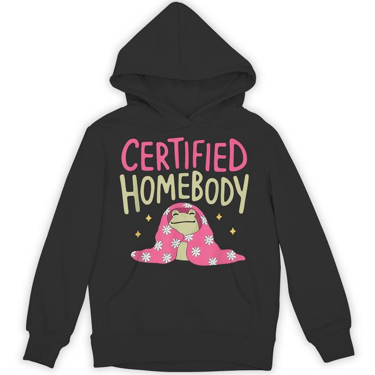 Certified Homebody Trendy Frog Introvert Unisex Hoodie