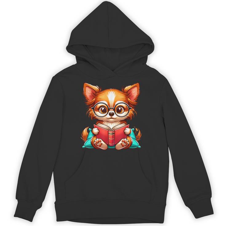 Chihuahua Reading a Book Dog Unisex Hoodie