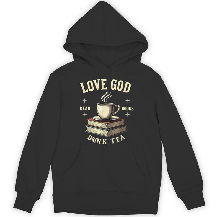 Christian Bookworm Love God Read Books Drink Tea Unisex Hoodie