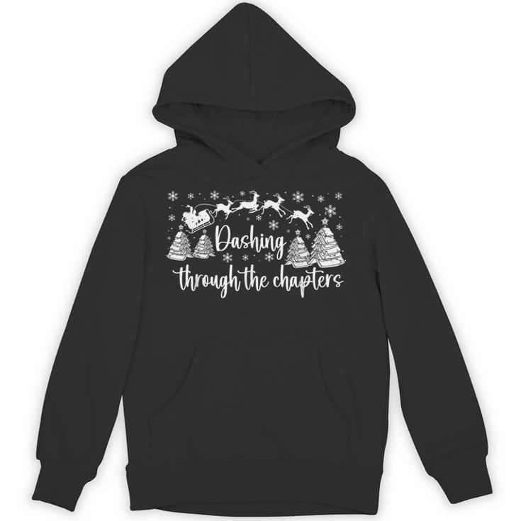 Christmas Book Lover Santa Dashing Through One More Chapter Unisex Hoodie