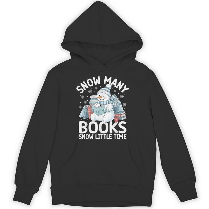 Christmas Reading Snowman So Many Books Men Women Kids Unisex Hoodie