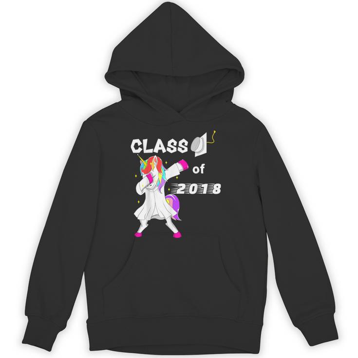 Class Of 2018 Graduation Him Her Unicorn Dabbing Shirt Unisex Hoodie