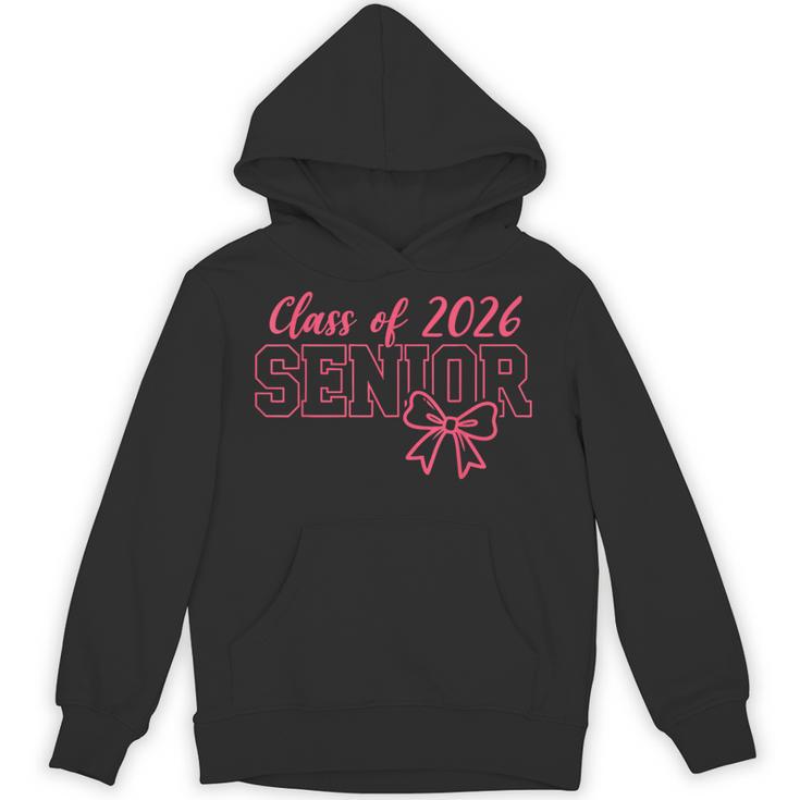 Class Of 2026 Pink Coquette Bow Cap Senior 2026 Graduation Unisex Hoodie