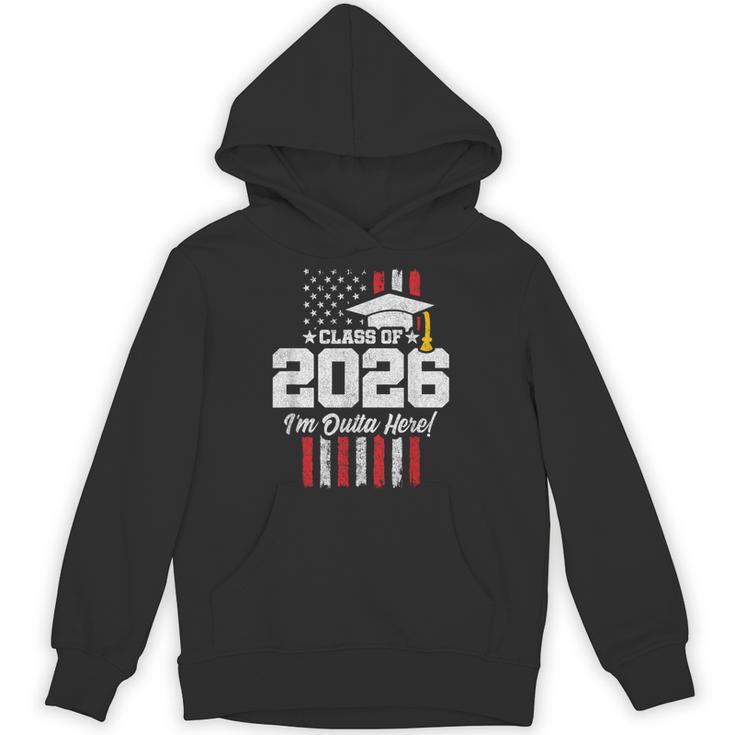 Class Of 2026 Senior Graduation American Flag Senior 2026 Unisex Hoodie