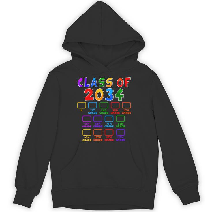 Class Of 2034 Grow With Me Graduation First Day Of School Unisex Hoodie