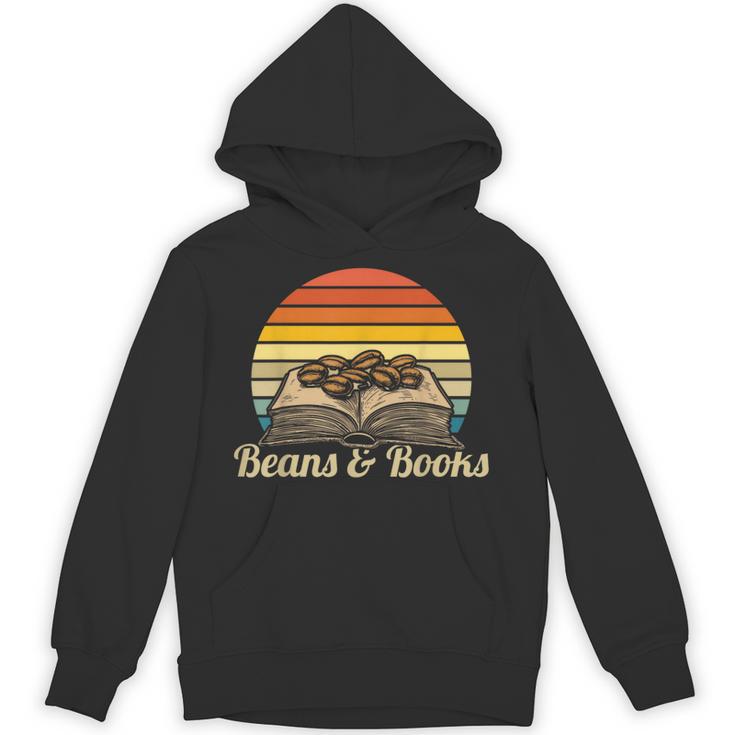 Coffee Beans & Books Retro Bookworm Librarian Unisex Hoodie