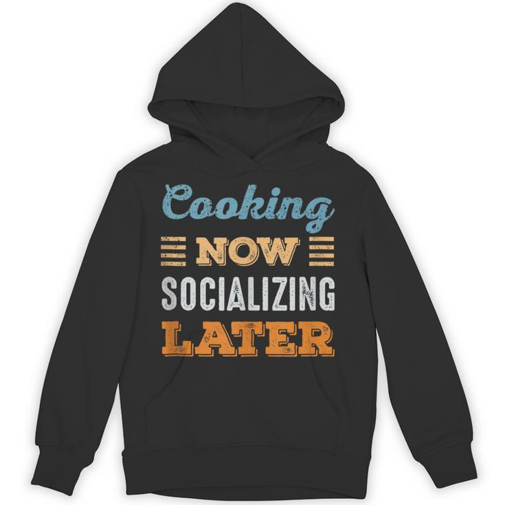 Cooking Now Minimal Socializing Introvert Vintage Unisex Hoodie Cooking Now Minimal Socializing Introvert Vintage Unisex Hoodie