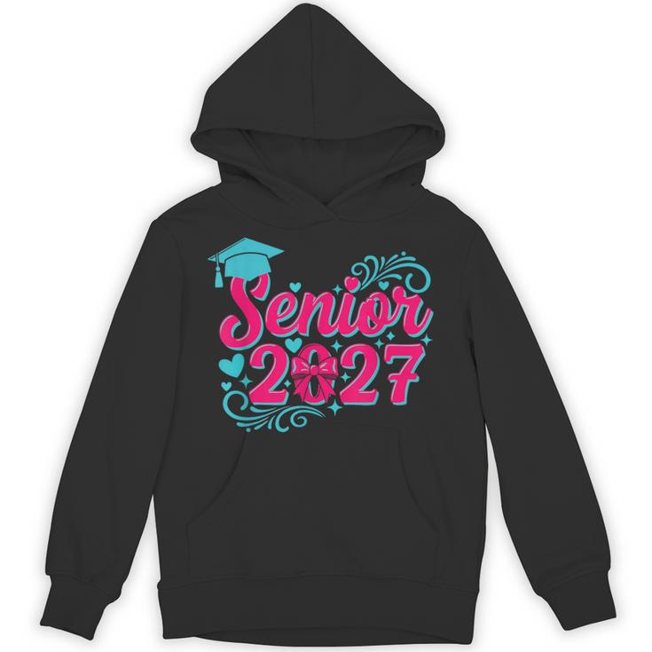 Coquette Pink Bow Senior 2027 Class Of Graduation Unisex Hoodie