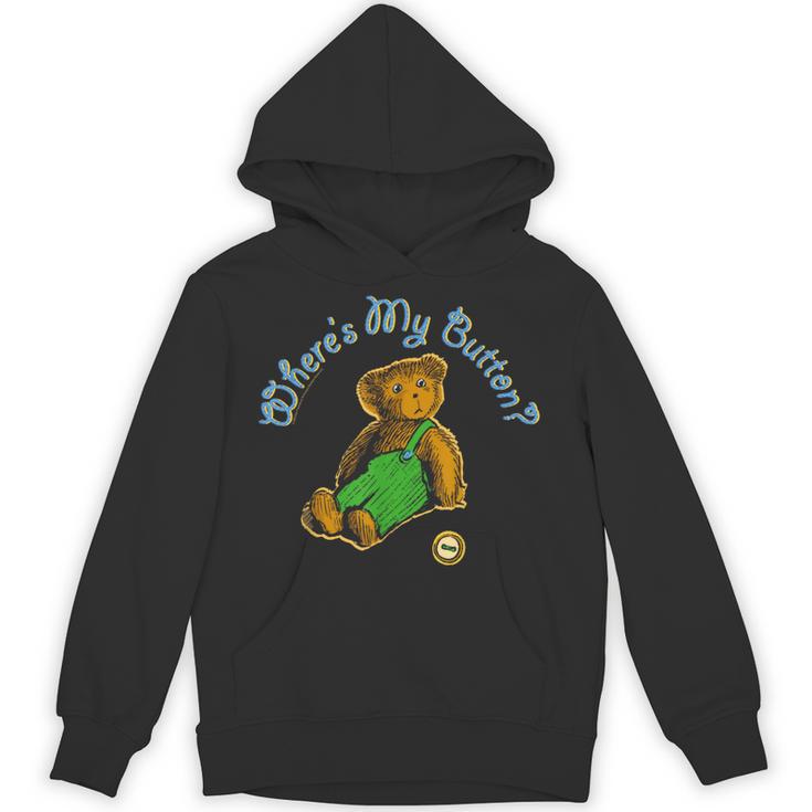 Corduroy Where's My Button Teddy Bear Retro Children's Book Unisex Hoodie