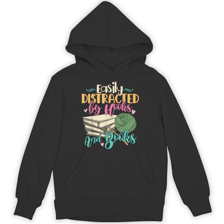 Crochet And Reading Crocheter Bookish Crocheting Book Lover Unisex Hoodie