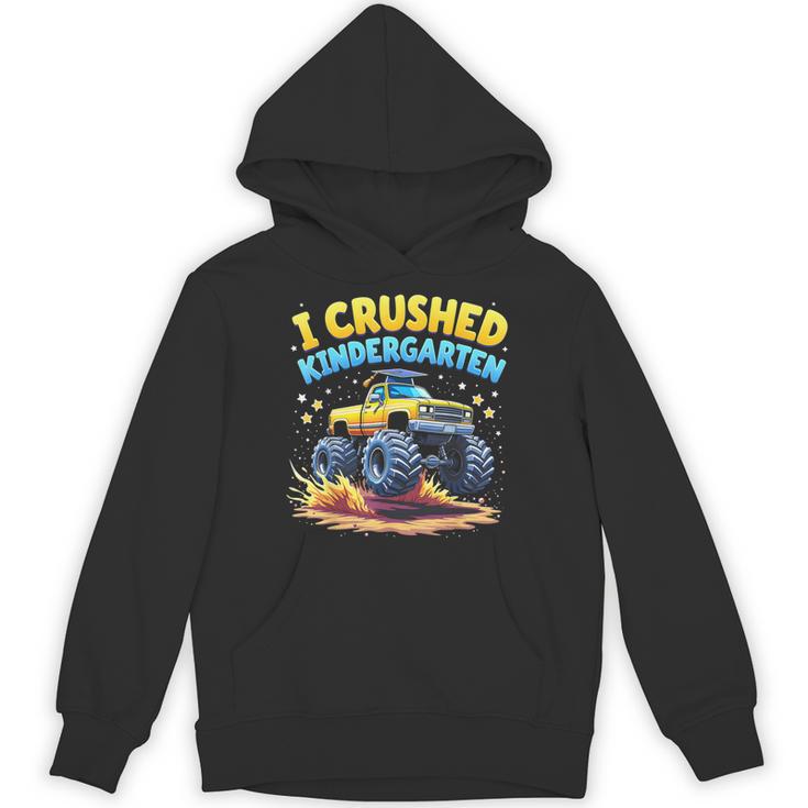 I Crushed Kindergarten Monster Truck Graduation Boys Kids Unisex Hoodie