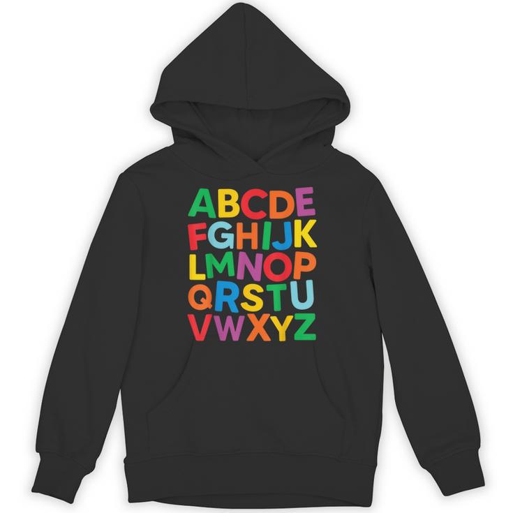 Cute ABCs Shirt Alphabet Colorful Letters Reading Books Kids Unisex Hoodie