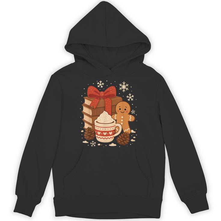 Cute Christmas Books Gingerbread Xmas Book Lover Teacher Unisex Hoodie