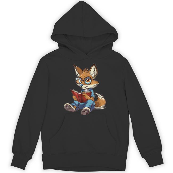 Cute Coyote With Book I Kids Coyote Unisex Hoodie