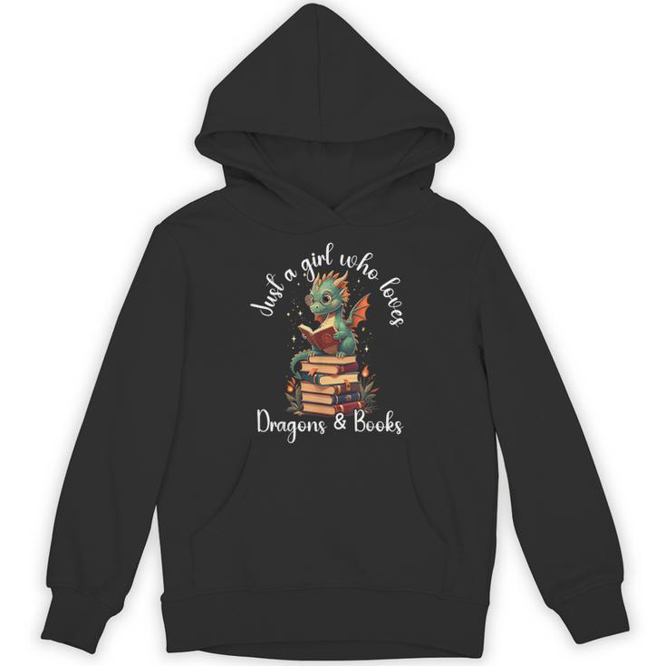 Cute Dragon Reading Book Bookworm Dragon And Books For Women Unisex Hoodie