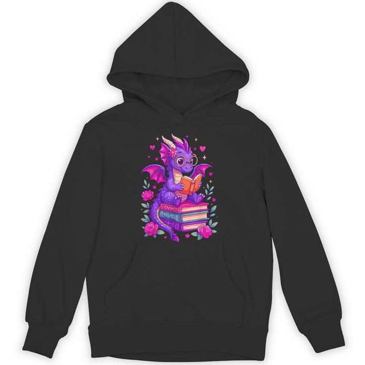 Cute Dragon Reading Books Bookworm Unisex Hoodie