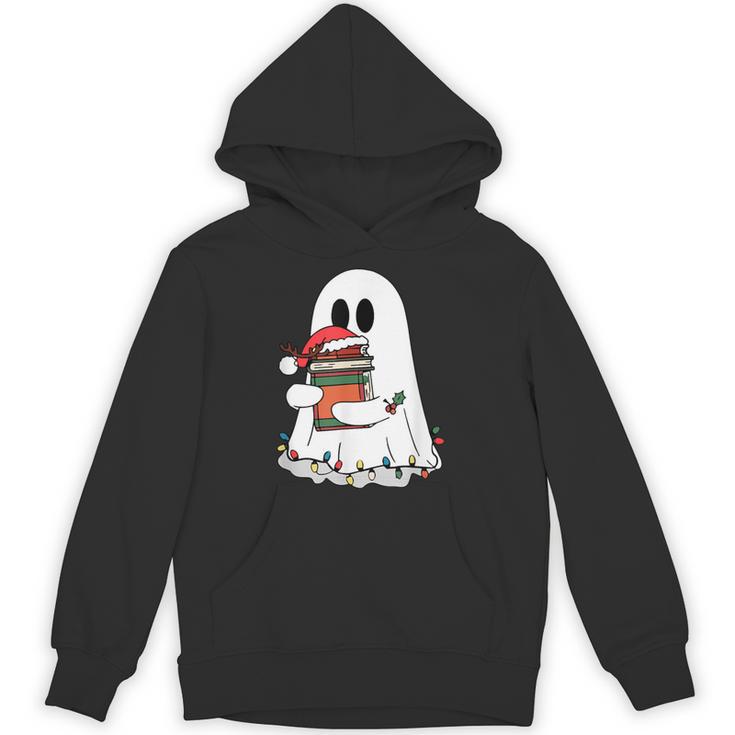 Cute Ghost Holding Books Bookish Christmas Unisex Hoodie