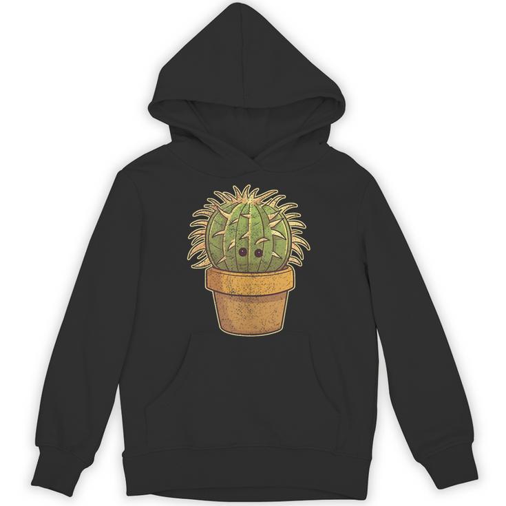 Cute Golden Barrel Cactus Introvert Distressed Unisex Hoodie