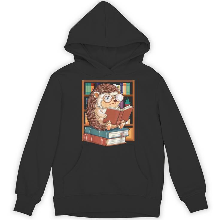 Cute Hedgehog Book Nerd Unisex Hoodie